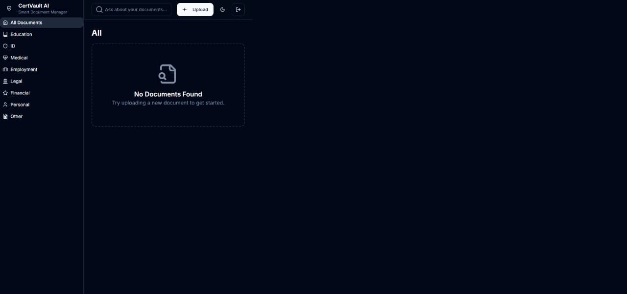 CertVault ai document organiser